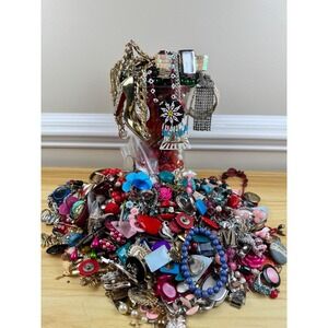 VTG Mystery Jewelry Jar Rings Bracelets Earrings Necklaces Watches All Wearable